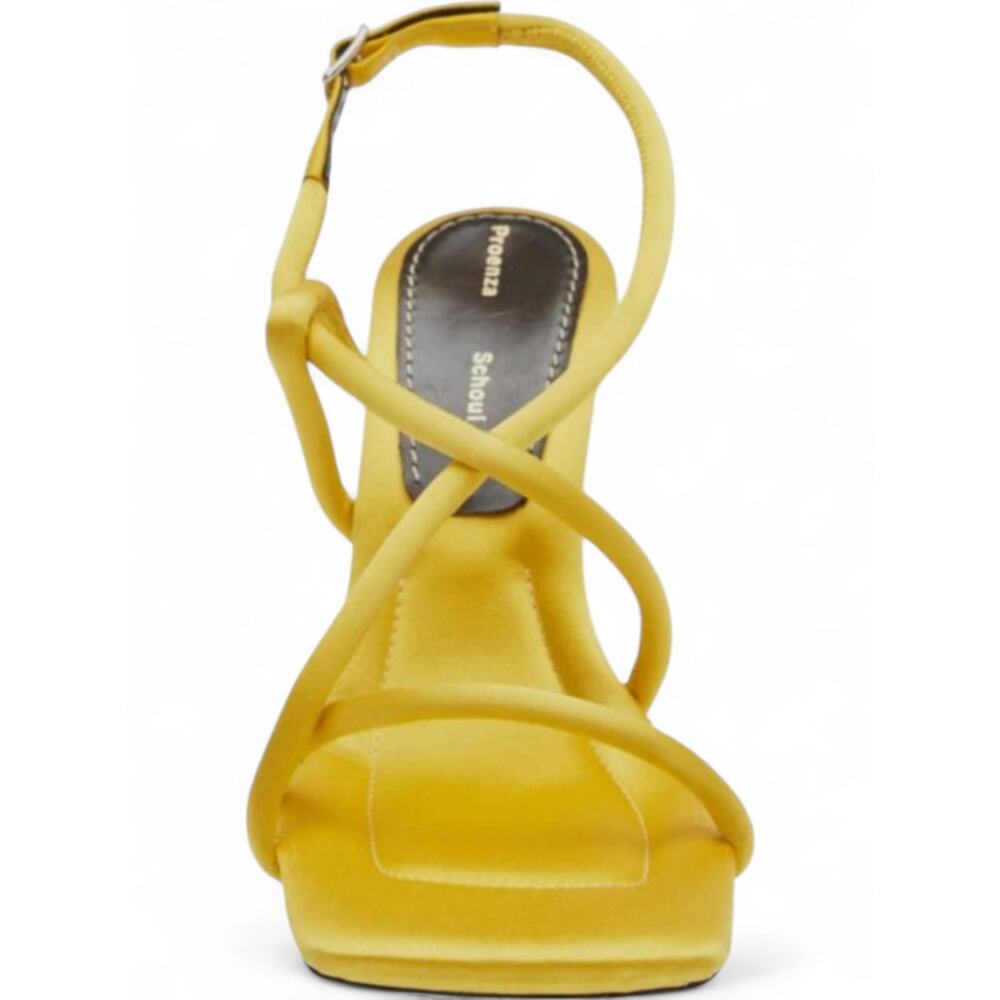 Proenza Schouler Yellow Strappy Heels Square Toe Slingback Y2K Baddie 38 NWOB - Picture 5 of 13